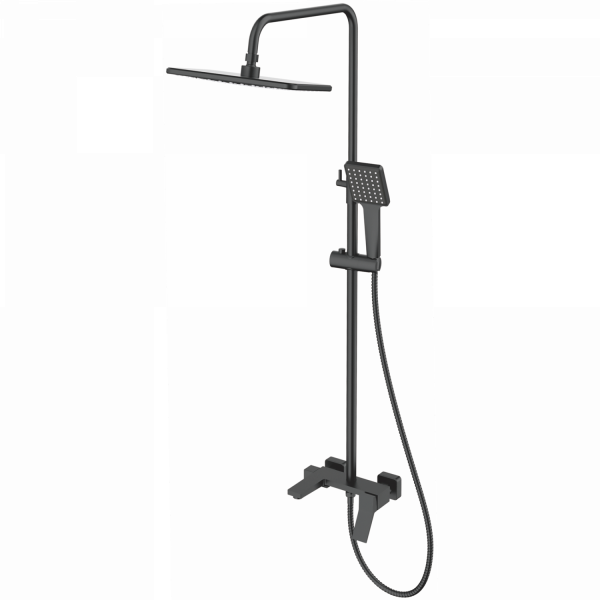 Душевая система, тропический душ, латунь, черный
Комплектация: лейка, шланг 1,5м, держатель для лейки HB 24818-7