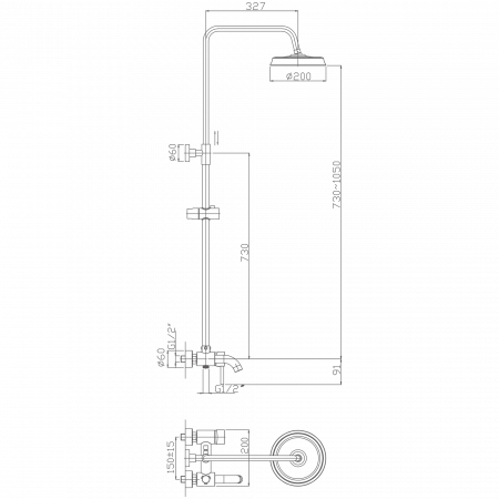 Душевая система Haiba HB 2407