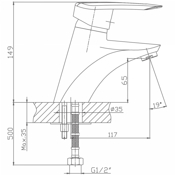 Смеситель для раковины Haiba HB 1007