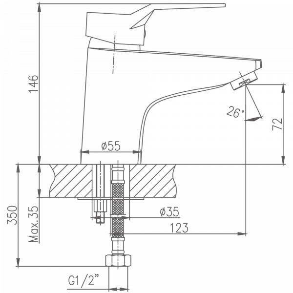 Смеситель для раковины Haiba HB 1063