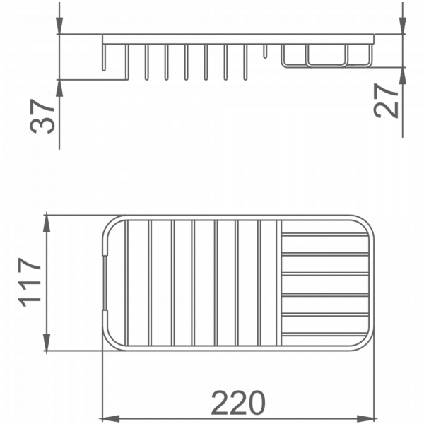 Полка Металлическая решетчатая Haiba HB 337