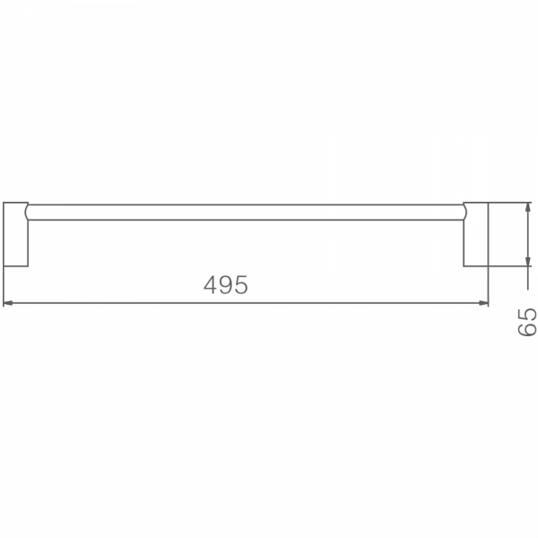 Держатель для полотенец 600 мм, черный HB 8401-7