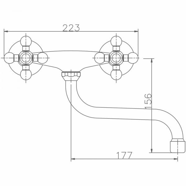 Смеситель для кухни Haiba HB 4319, хром