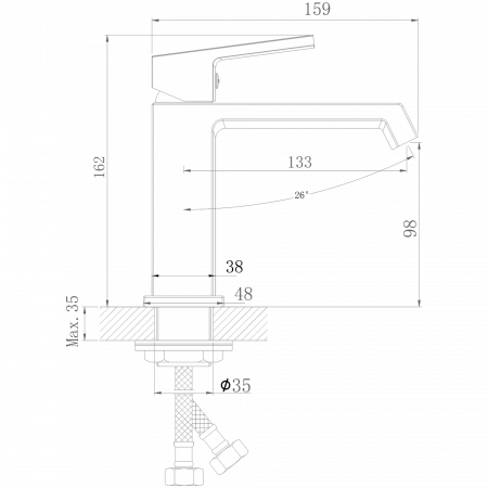 Смеситель для раковины Haiba HB 10575