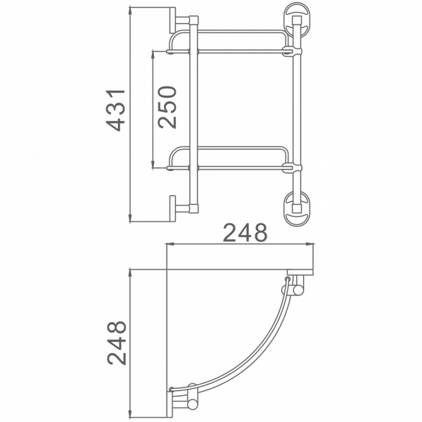 Полка 2-ярусная угловая Haiba HB 1907-2