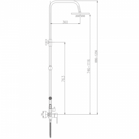 Душевая система Haiba HB 2416