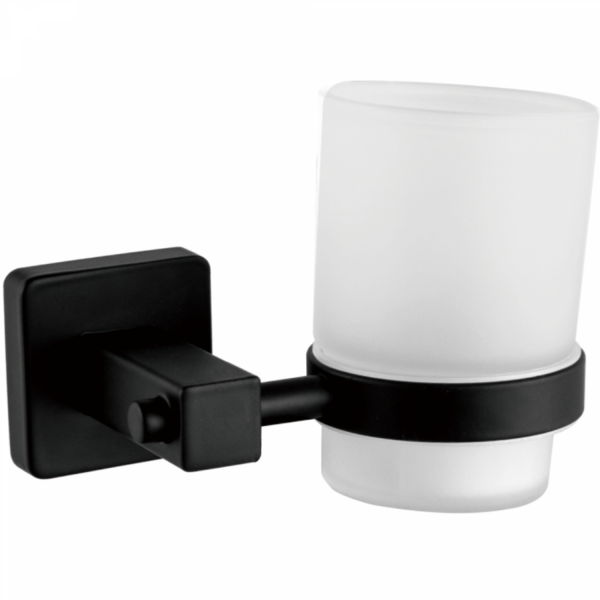 Держатель стакана матовое стекло, черный HB 8906