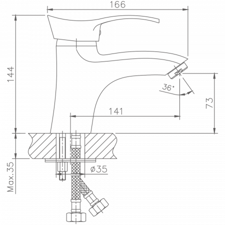 Смеситель для раковины Haiba HB 1001
