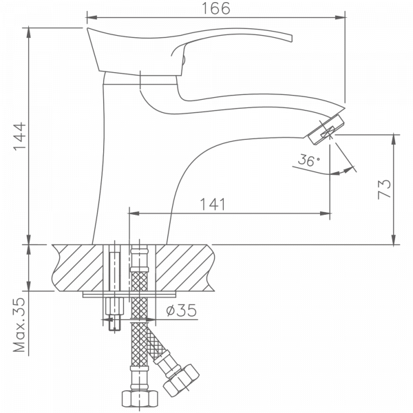Смеситель для раковины Haiba HB 1001